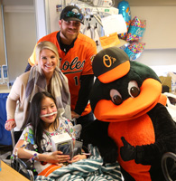 Chris and Jill Davis with CHP patient and Oriole Bird