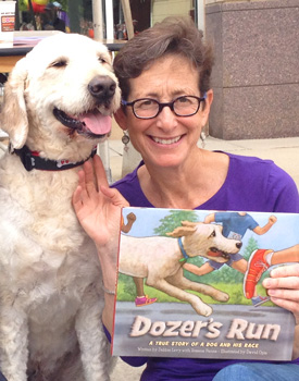 Debbie Levy with Dozer